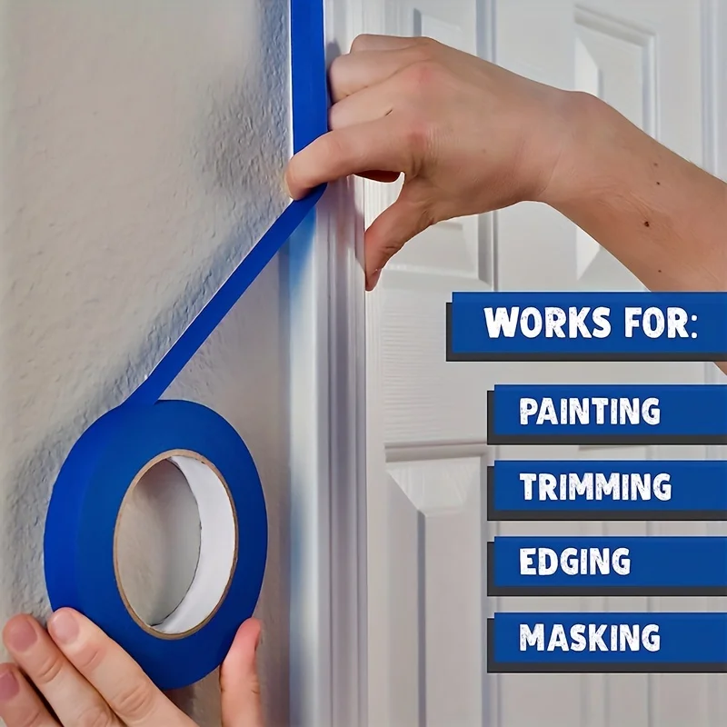 Bulk Original Blue Masking Tape 100m* 24mm Blue Painters Tape Easy to tear decorative paper, spray paint, masking tape