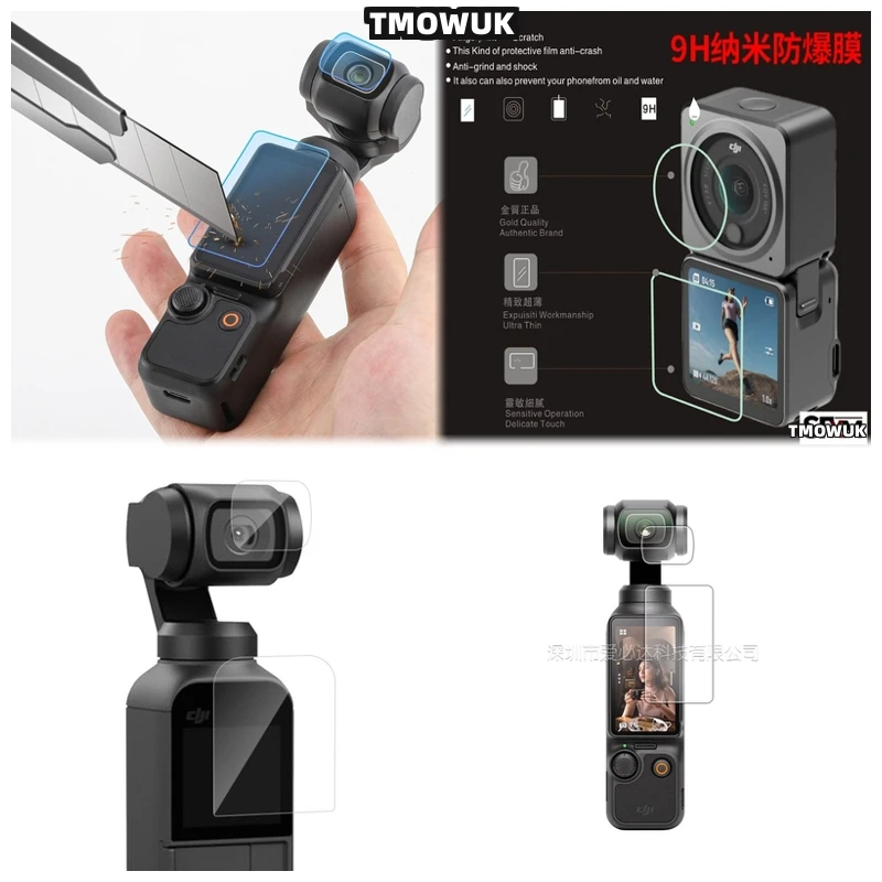

For DJI Pocket 1 2 & Osmo Pocket 3, Crystal Clear Screen Guard, Compatible With Action 2 4 Pro.