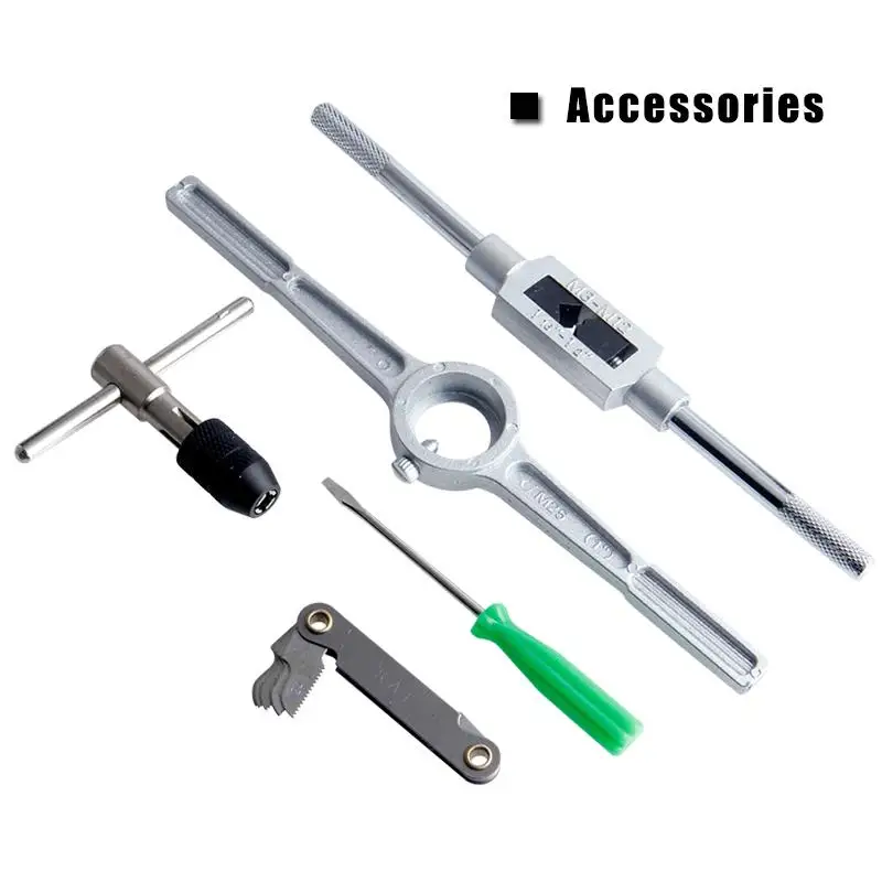 Neue 40PCS Tippen Und Sterben Set M3-M12 Außengewinde Schraube Threading Werkzeug Kit Stahl Weiblichen Mechanische Professional Tools mit Fall