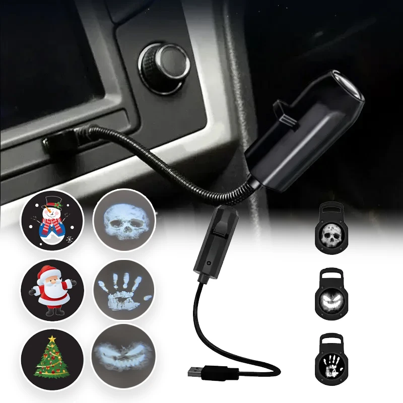 

Вращающийся проектор-призрак на Хэллоуин, 3 сцены, USB-питание, светодиодный ночник для стен и потолков, жуткое украшение, веселая атмосфера в темноте