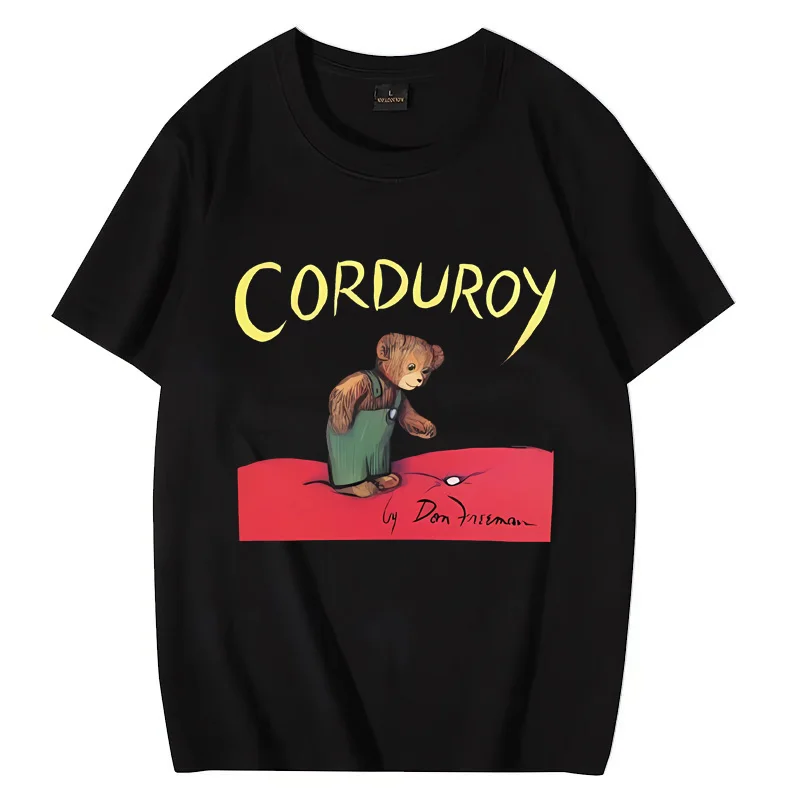 Corduroy Bear classic Graphics T shirt Men Women 2023 Summer popular Casual t shirts Cotton Short Sleeve Oversized Unisex Tee