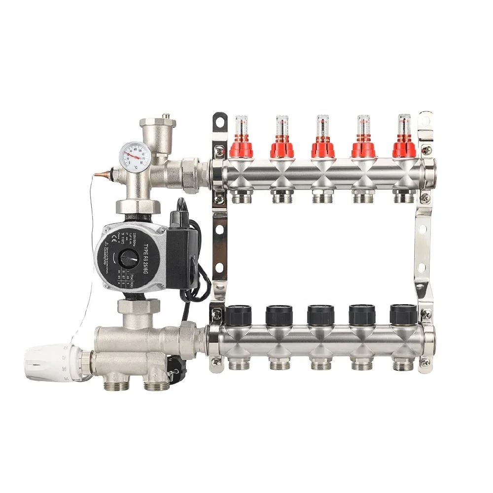 Underfloor Heating Manifold Mixing Valve Pump in Mixture System For Manifolds Underfloor Heating Blending Valve