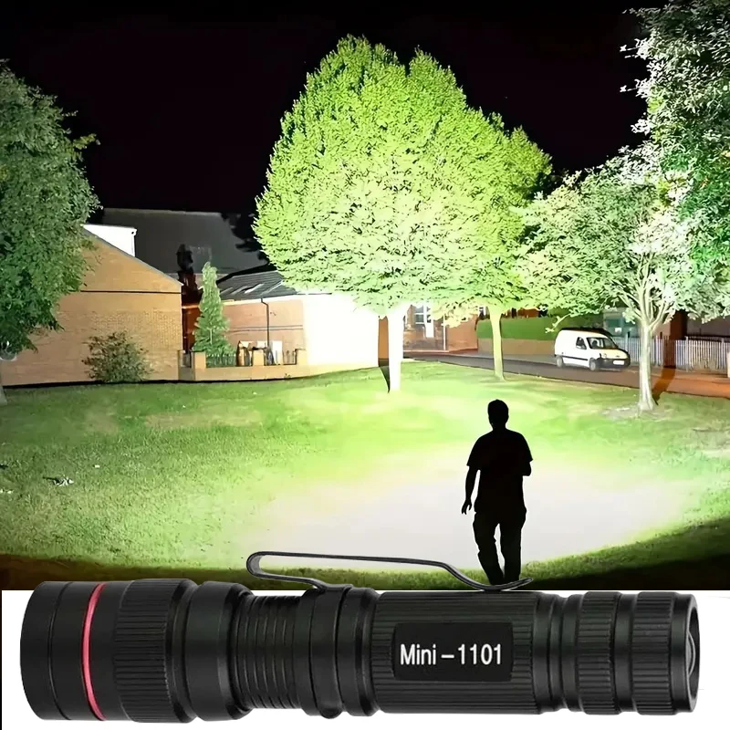 

1PC Flashlight High Lumens Flashlight Powerful Emergency 3 Modes Q5 Lamp Flashlight Zoomable Waterproof For Hiking Cycling Camp