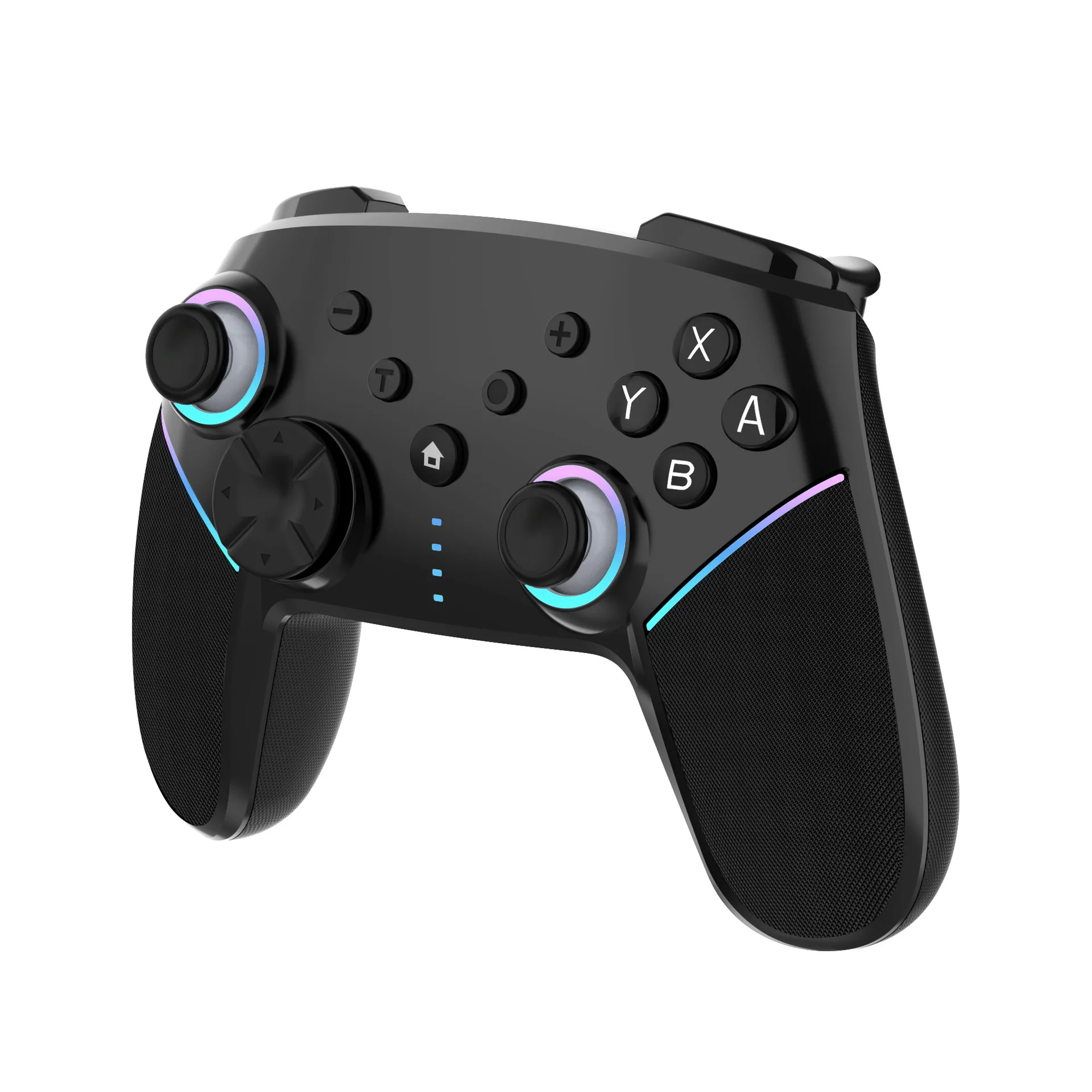 Wireless Controller 6-axis For Switch/ Lite/OLED, 10000mAh Handle Work With IOS/Android/PC With RGB Light-Black Gamepad