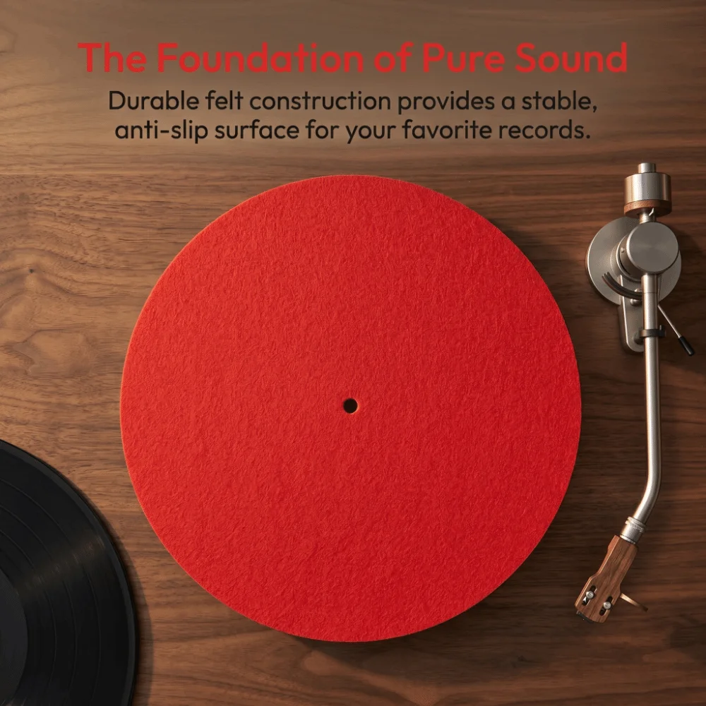 Reduce Vibration 12 Inch Vinyl Turntable Mat Felt 300*3mm Record Player Mat Soft Record Platter Pad Vinyl Record Player