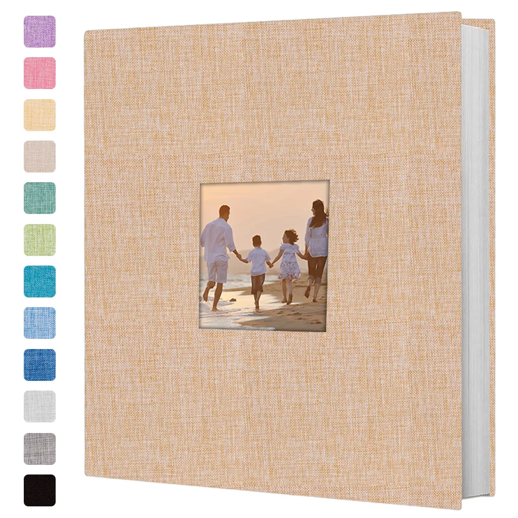18inch Extra-large linen photo album - A super wide photo album designed for 4x6 and 8x10 size photos as a travel souvenir gift
