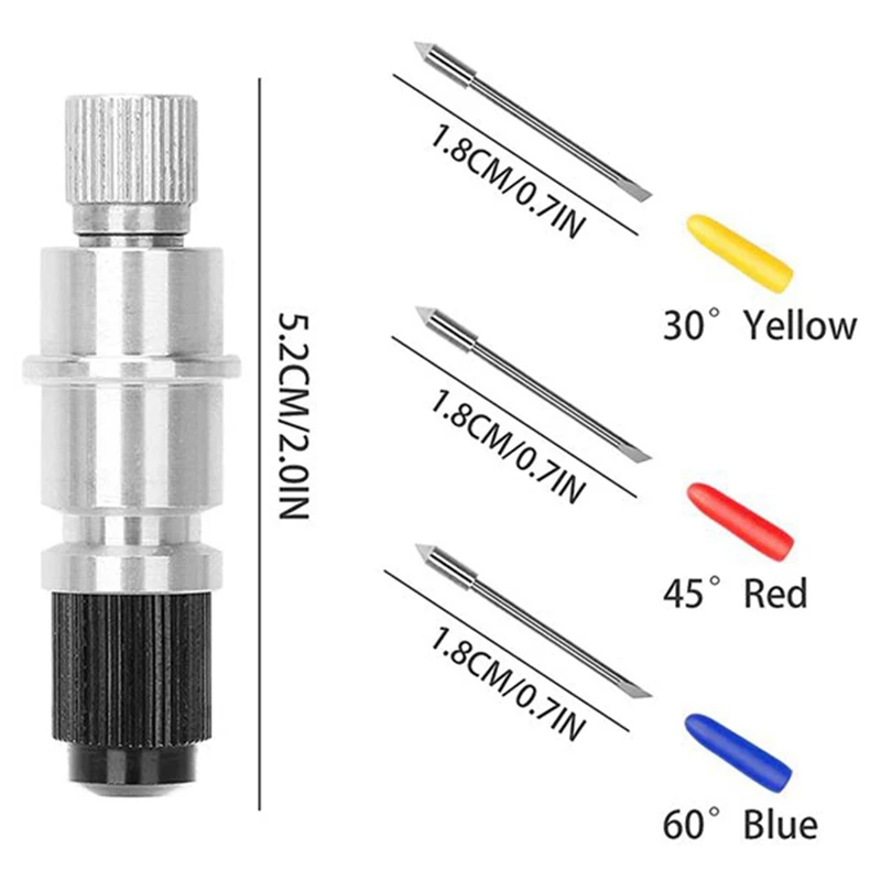 Graftek CB09 CB09U Silhouette pemegang Cameo dengan 20 buah 60 derajat pisau Vinyl Cutter Plotter