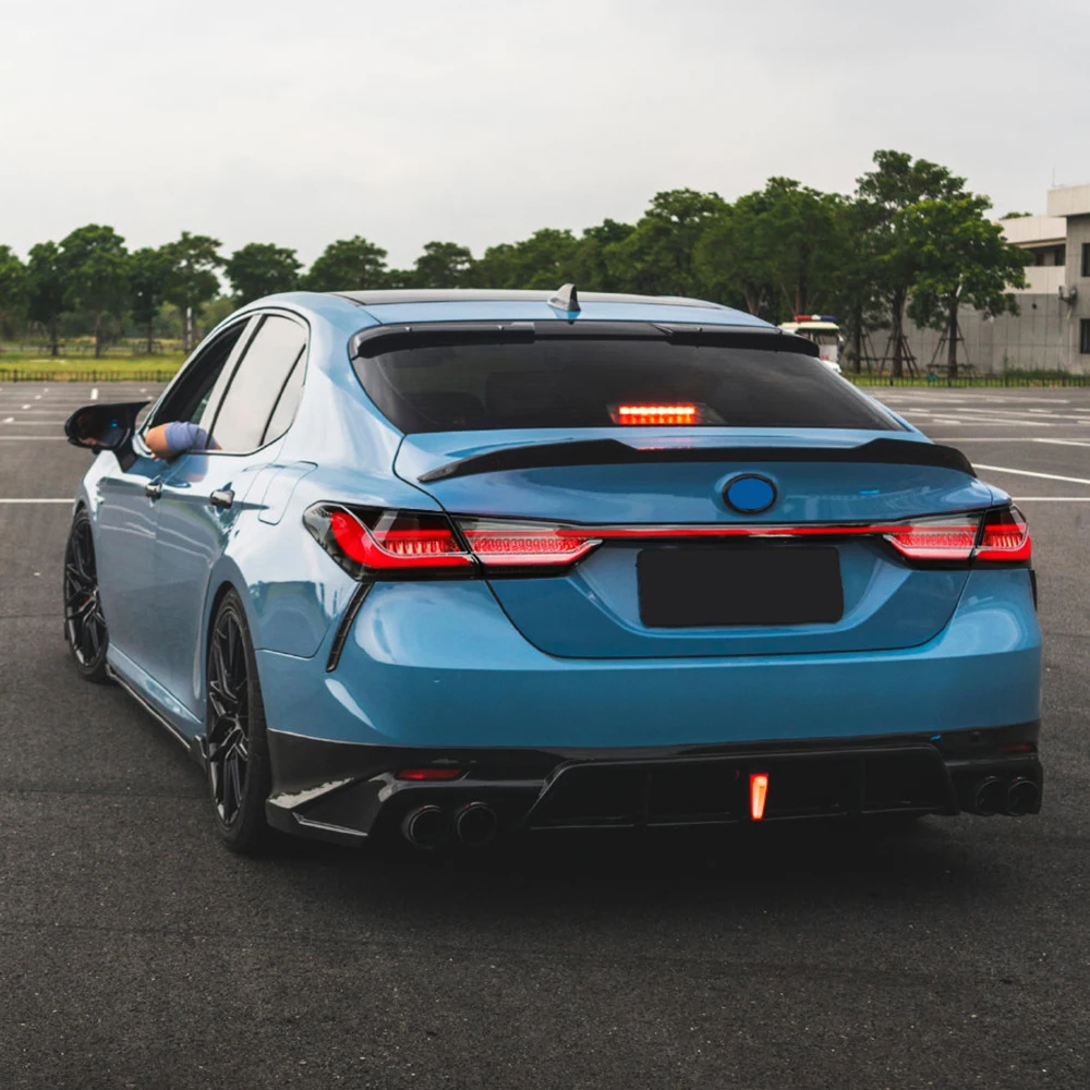 زوج سيارة الذيل ضوء الجمعية لتويوتا كامري 8th Gen 2018 2019 2020 2021 2022 2023 الفرامل الخلفية تشغيل ضوء الضوء الخلفي مصباح #2