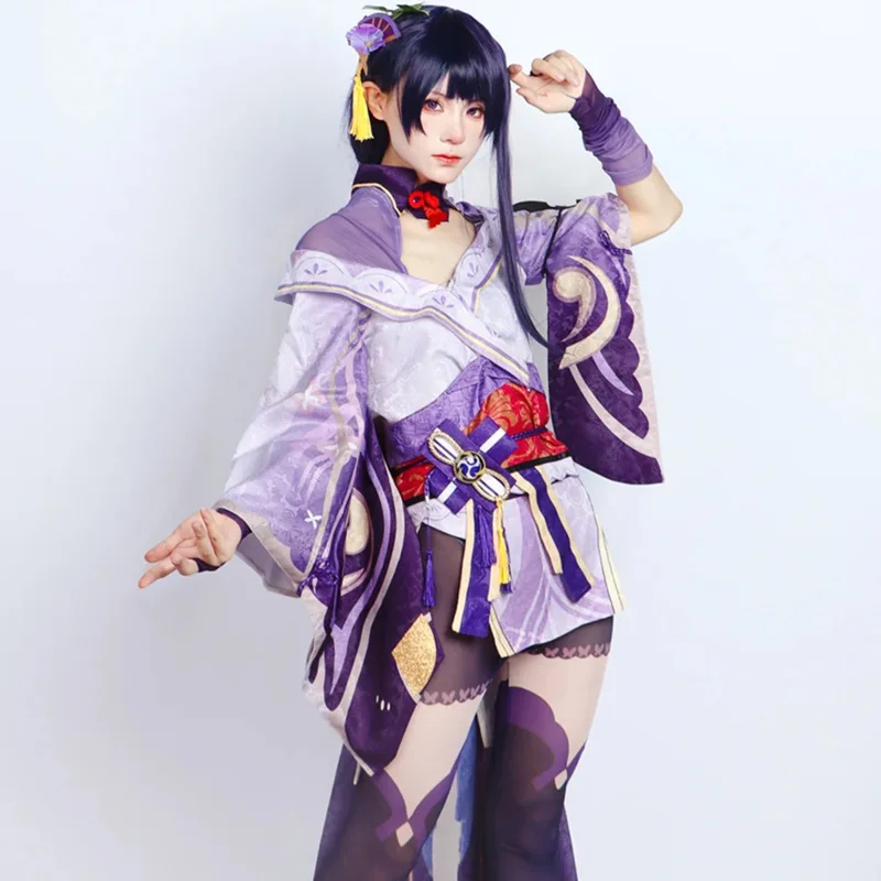 Anime jogo raiden shogun cosplay beelzebul traje adulto carnaval uniforme peruca anime trajes de halloween masquerade feminino