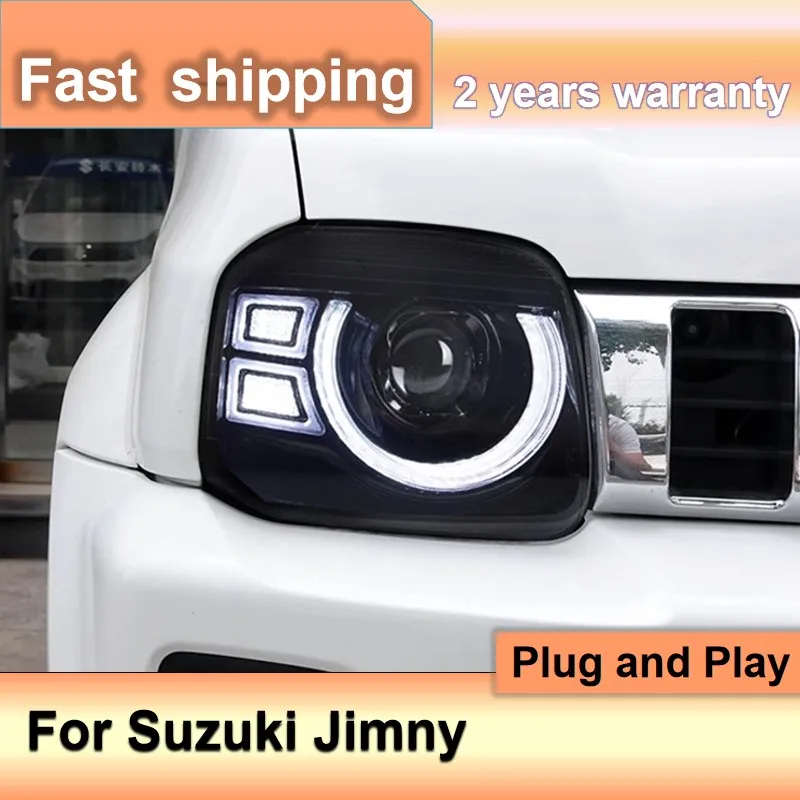 

Car Accessories for Suzuki Jimny Head Light 2007-2017 Jimny Headlights DRL Turn Signal High Beam Angel Eye Projector Lens