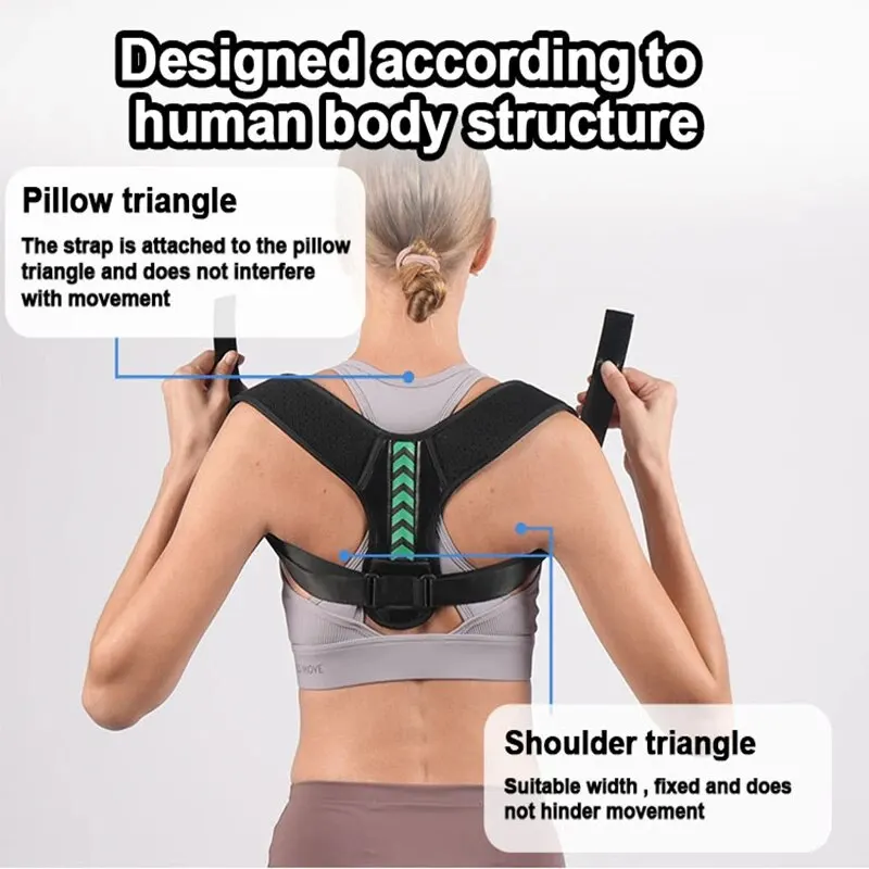 Posture Corrector Unisex Upper Back Brace Back Shoulder Neck Pain Relief Adjustable Invisible Upper Back Posture Orthosis 1PC