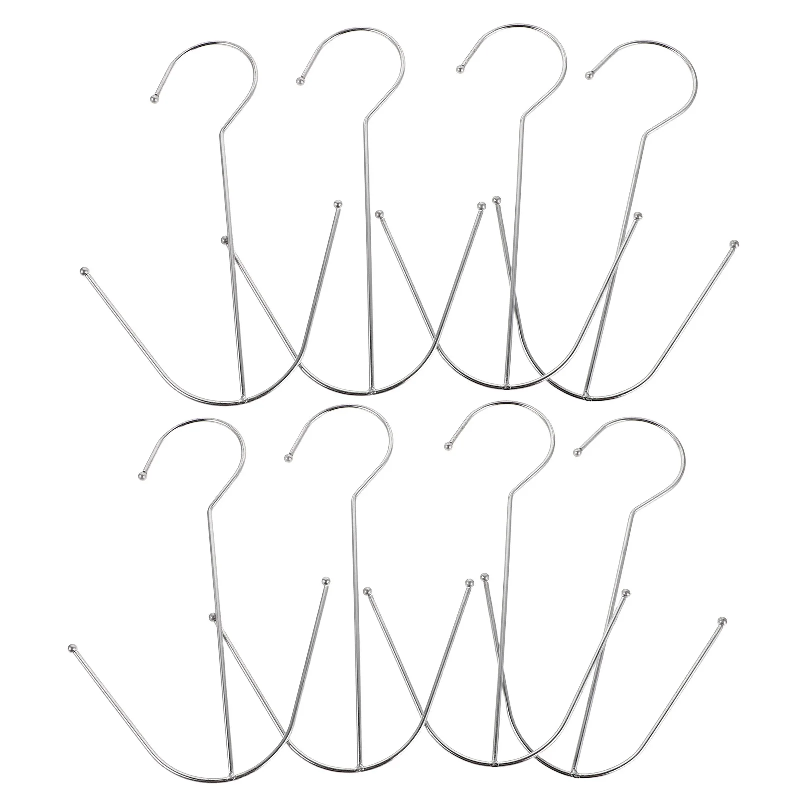 

8Pcs Stainless Steel Shoe Hanger Double Hook U-Shaped Shoe Drying Rack Closet Organizer Shoes Display Hooks Space Saver