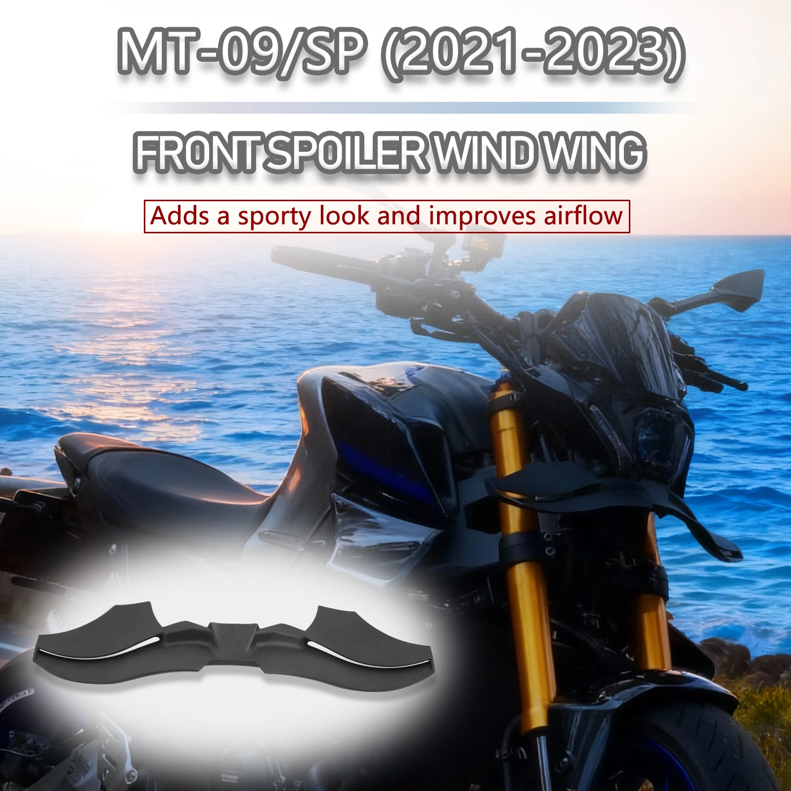 

Новый передний обтекатель мотоцикла, аэродинамический спойлер на крыло, спойлеры для нижней губы для YAMAHA MT09 SP MT-09 2023 2022 2021 MT 09