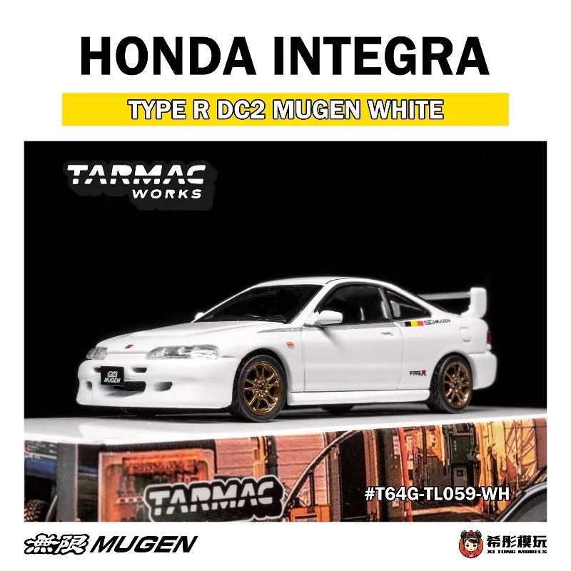 In stock 1:64 Hard Potato Integra championship white alloy miniature replica vehicle model, boy toy gift, room collection statue