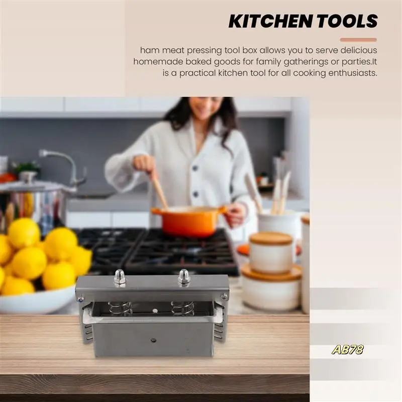

2X Meats Press Tool Pressing Tool Kitchen Cooking Tool,Stainless Steel,Rectangle,Forming Tool For Homemade,Beef Brick