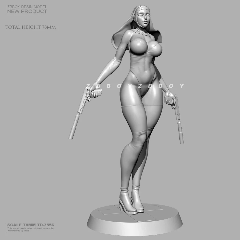 76mm Resin model kits figure beauty colorless and self-assembled TD-3556