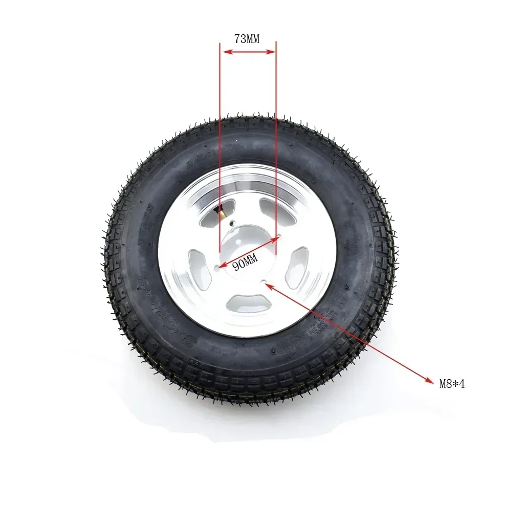 8 Inch Aluminum Alloy Wheel Rim with 3.50-8 Tubeless Tire for Honda Monkey Bike Scooter Motorcycle Spare Parts Accessories
