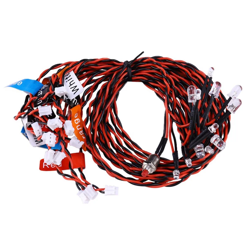 Kit de lampes stroboscopiques à 36 LED clignotantes et lumineuses, système pour 1/10 1/8 TAMIYA Axial SCX10 Traxxas TRX4 RC Crawler Dift Ca