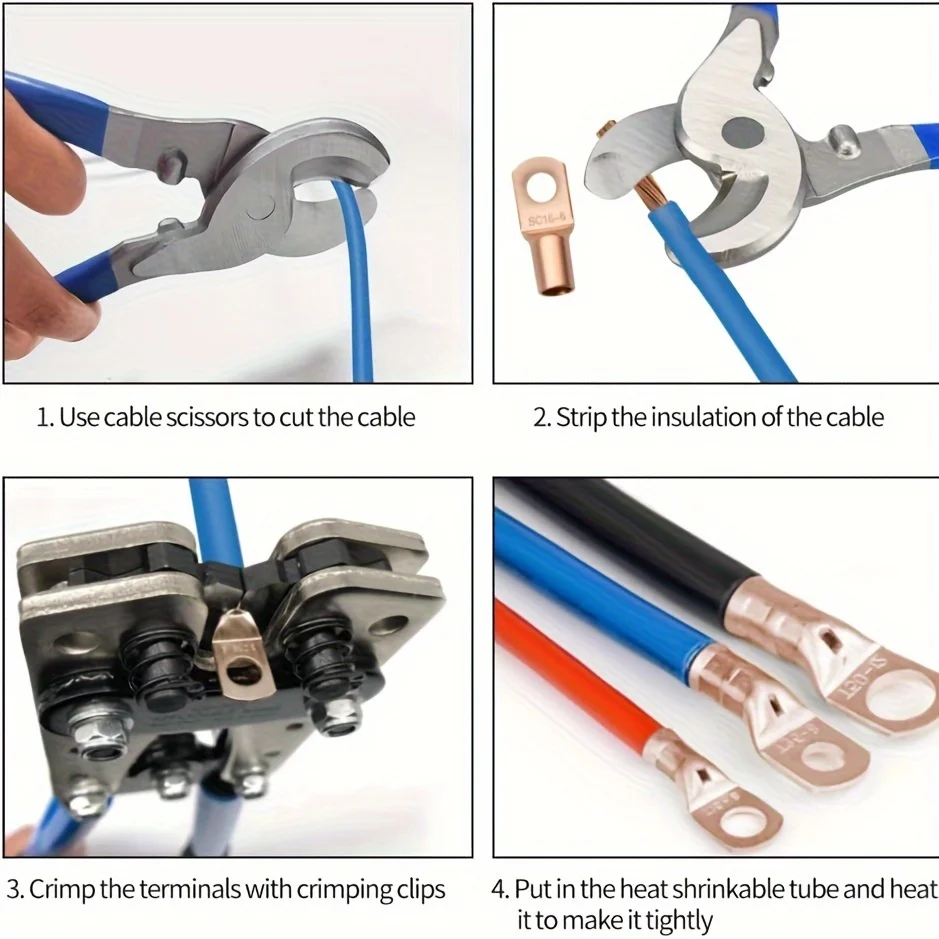 Tubular Terminal Crimping Hexagonal Crimping Tool Hx-50B Pliers 6-50Mm2/Awg 10-0 Multi-Function Tool Battery Cable Connector Cable Hand Tool