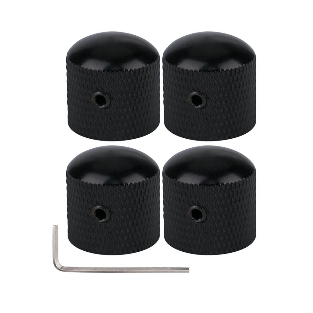 3 Stück/4 Stück Metall-Kuppelknöpfe für E-Bass, Lautstärkeregler mit Schraubenschlüssel, Bronze/BK/CR/GD/Schwarz Nickel – Detail 9