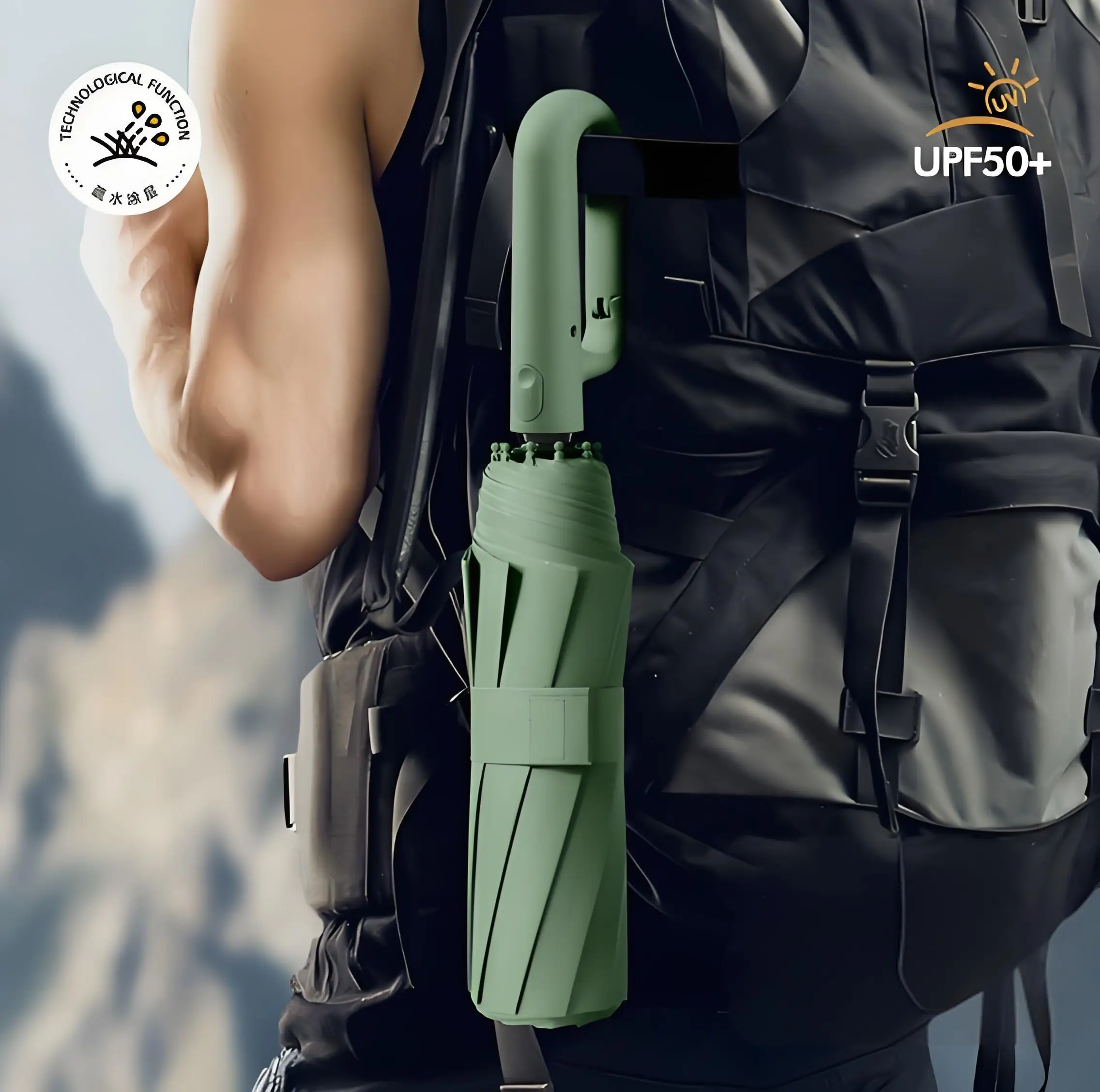 

Extra Large Reinforced Wind-resistant Rain-resistant Dual-purpose UV-resistant Fully Automatic Ring-buckle Umbrella