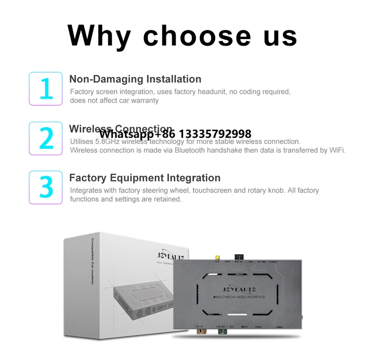 

Joyeauto Wireless Android Auto CarPlay Upgrade Module for Infiniti G37 G35 M35 M25 QX60 QX70 Q70 Car Multimedia Interface