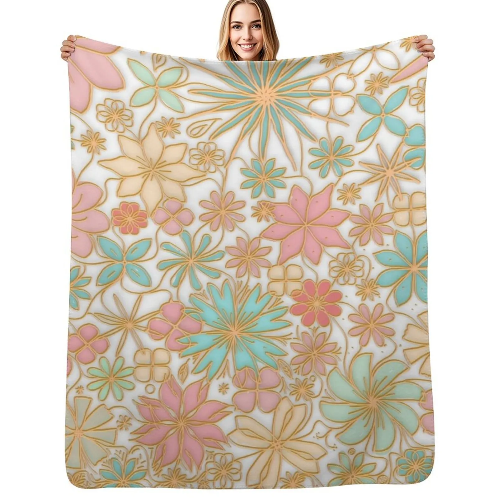 peace flowers Throw Blanket Summer Beddings christmas gifts For Sofa Thin Softest warm winter Extra Large Throw Blankets