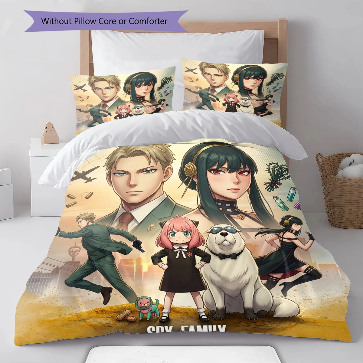 SPY FAMILY Soft Cozy Duvet Cover, Kids Bedding Gift Set, Extra Large  Different Sizes -HE124
