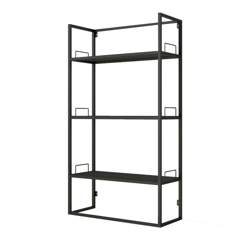 

custom.Custom beauty supply shop shelves metal black supermarket nail polish wall rack display for retail store