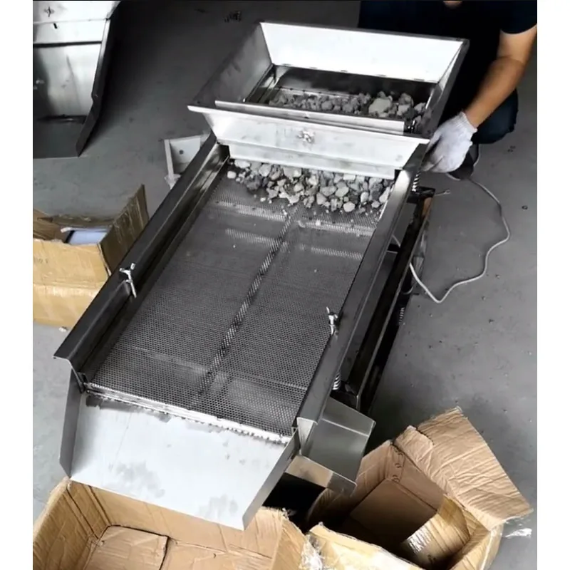 Food Sieve Machin Single Layers Sieve 40*100cm Vibrating Electric Screen Electrostatic Large Granular Material Packing Machine
