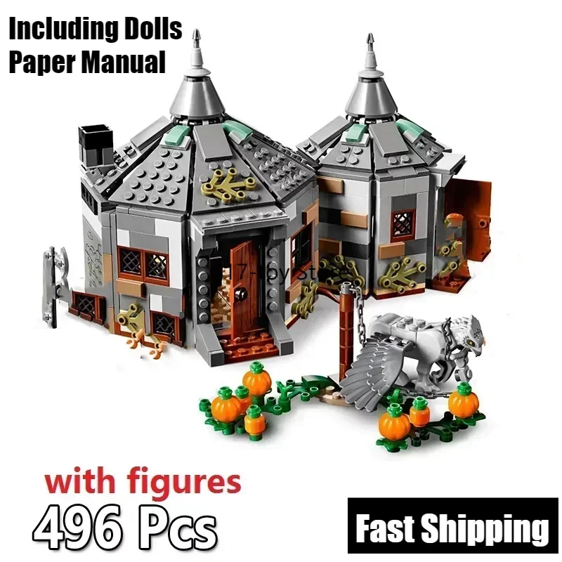 520pcs Magical World of Wizards Hagrid Hut Buckbeak Rescue Harris House Building Blocks Toys Compatible with Model