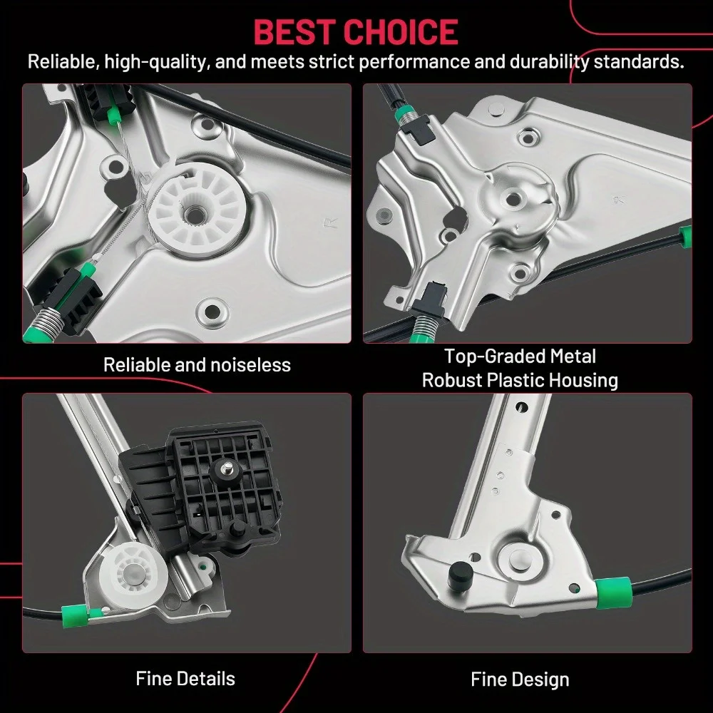 منظم النافذة الجانبية الأمامية اليمنى للركاب مع محرك Ford Mustang 2010-2014