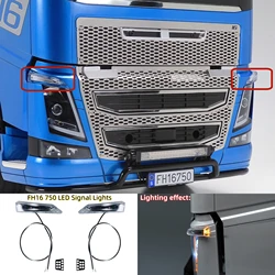 2pcs LED Front side Marker Turn Signal lights for1/14 Tamiya RC Dump Truck trailer VOLVO FH16 750 56360 56362 56375 Rc Car Parts