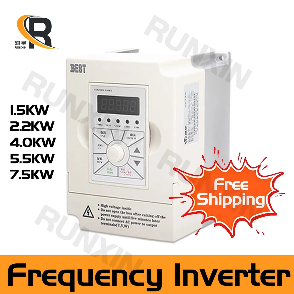 

BEST Frequency Converter VFD 2KW/3KW/4KW/5.5KW 220V/380V 1000HZ Inverter Variable Converter FC300 Series For CNC Spindle Motor