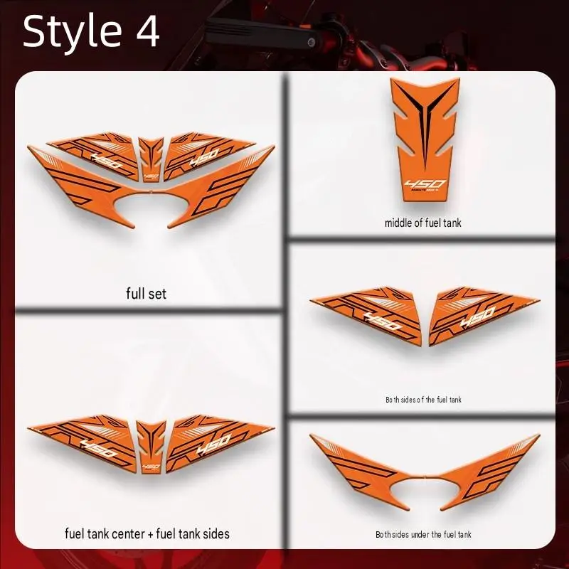 For KTM 450RC 2026 Waterproof Tank Skin Sticker Weather‑Resistant Anti‑Rub Fuel Tank Decorative Protective Decals Mod Accessorie