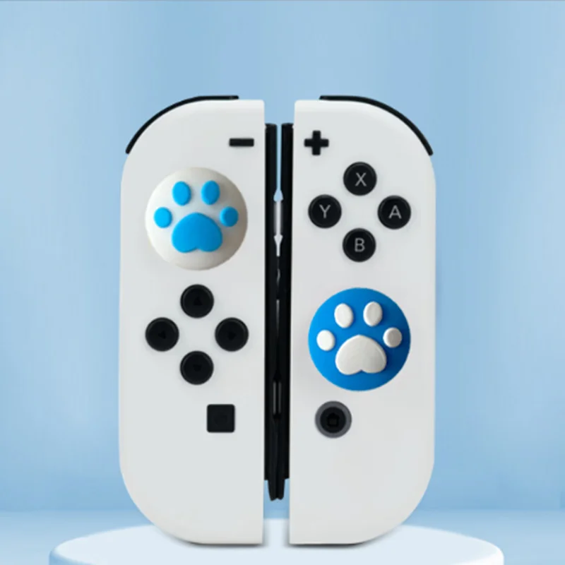 10 шт., колпачки для большого пальца с милыми кошачьими когтями, аналоговый чехол для джойстика, силиконовый чехол для контроллера Nintendo Switch NS Lite Joy Con