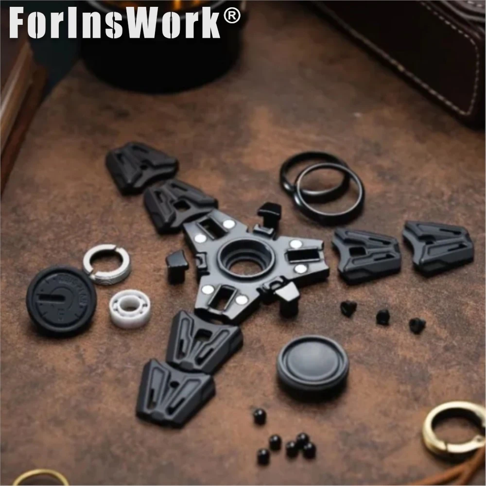 Spinner Fidget in acciaio inossidabile Chronos - Giocattolo spinner a mano trasformabile/staccabile