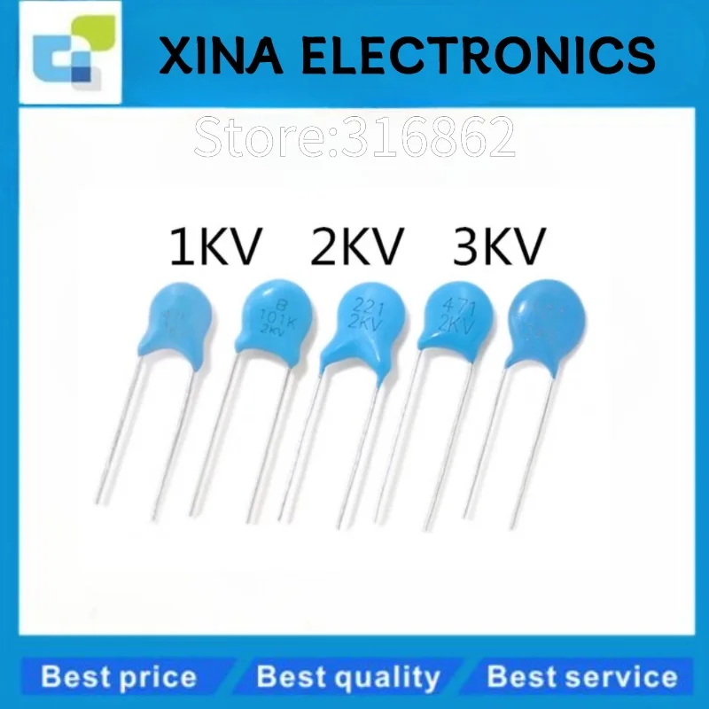 1KV680PF 681 1000v 680PF مكثف سيراميك عالي الجهد 100 قطعة/الوحدة