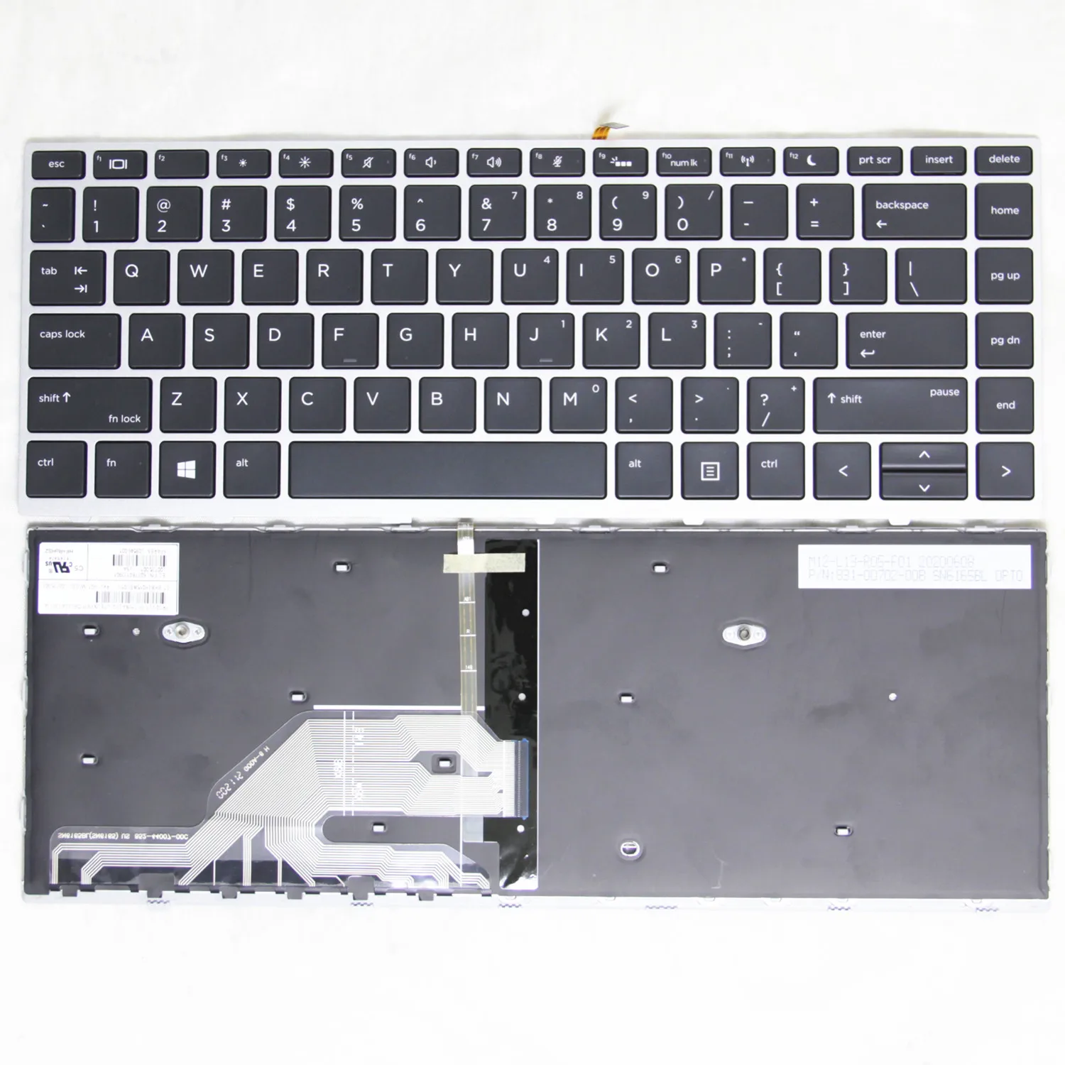 

New Laptop For HP Probook 450 430 G5 440 G4 US Black Keyboard With Frame Backlit NSK-XJ0SQ