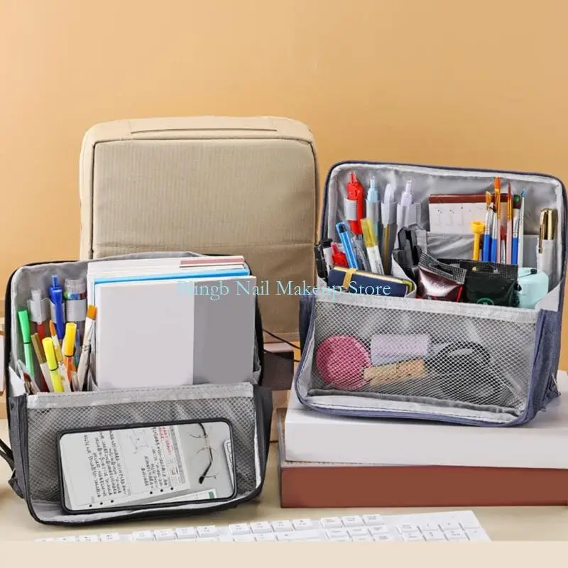 28TA rge Capacity Waterproof Makeup Bag With Multiple Pockets For Cosmetics School