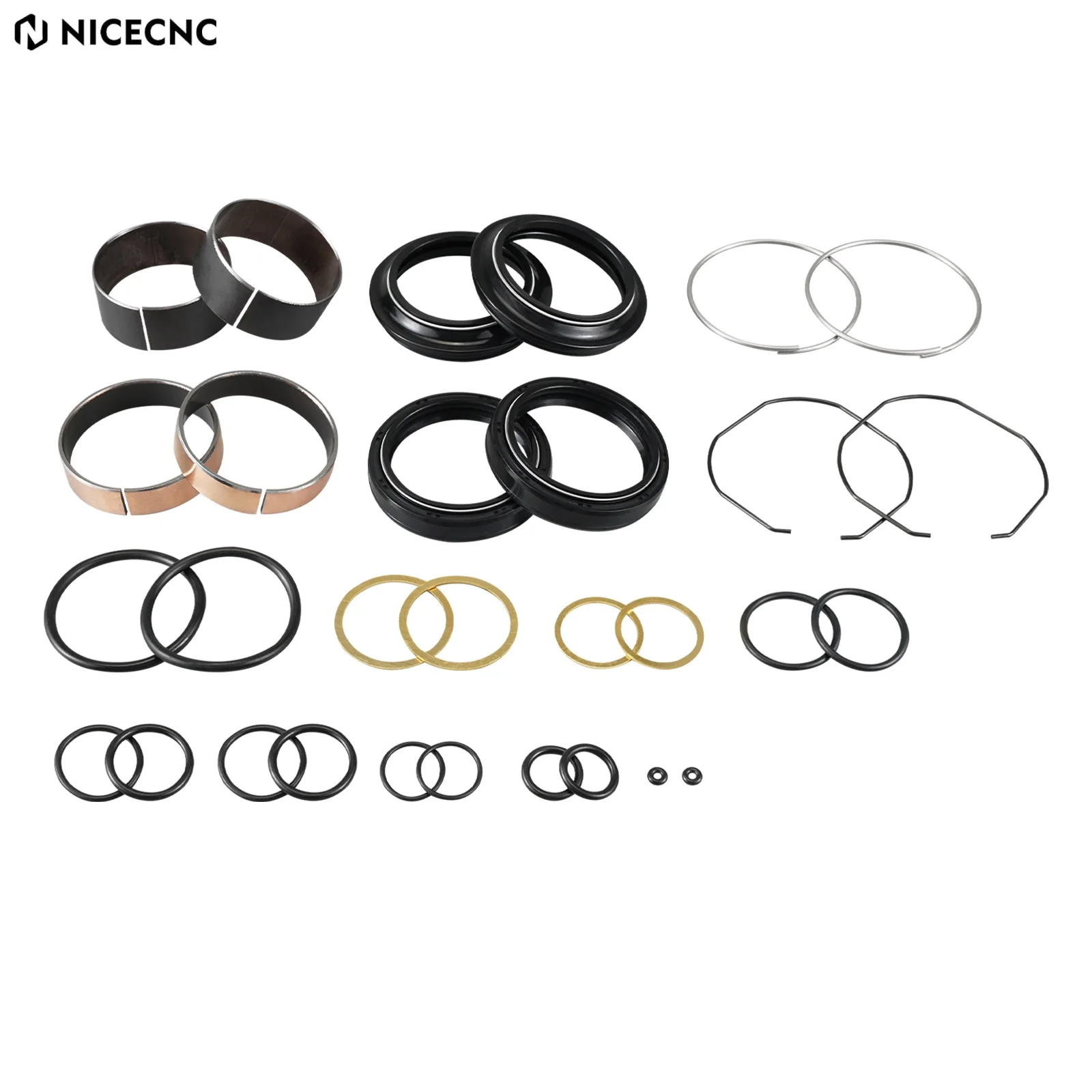 NICECNC Motorcycle Fork Oil Seals Rebuild Dust Seals Fork Slider Bushings For Yamaha YZ 125 250 WRF YZF 250 426 450 Honda CR125R