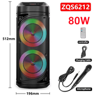 60W Portable Bluetooth Speaker Wireless Column Big Power Stereo Subwoofer Bass Party Speakers with Microphone Family Karaoke