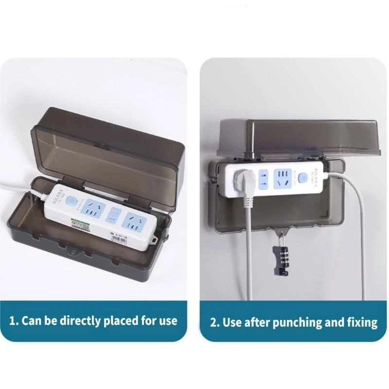 Waterproof Cable Management Box Outdoor Extension Leads Cover Outdoor Electrical Box Electric Outlet Protector Enduring