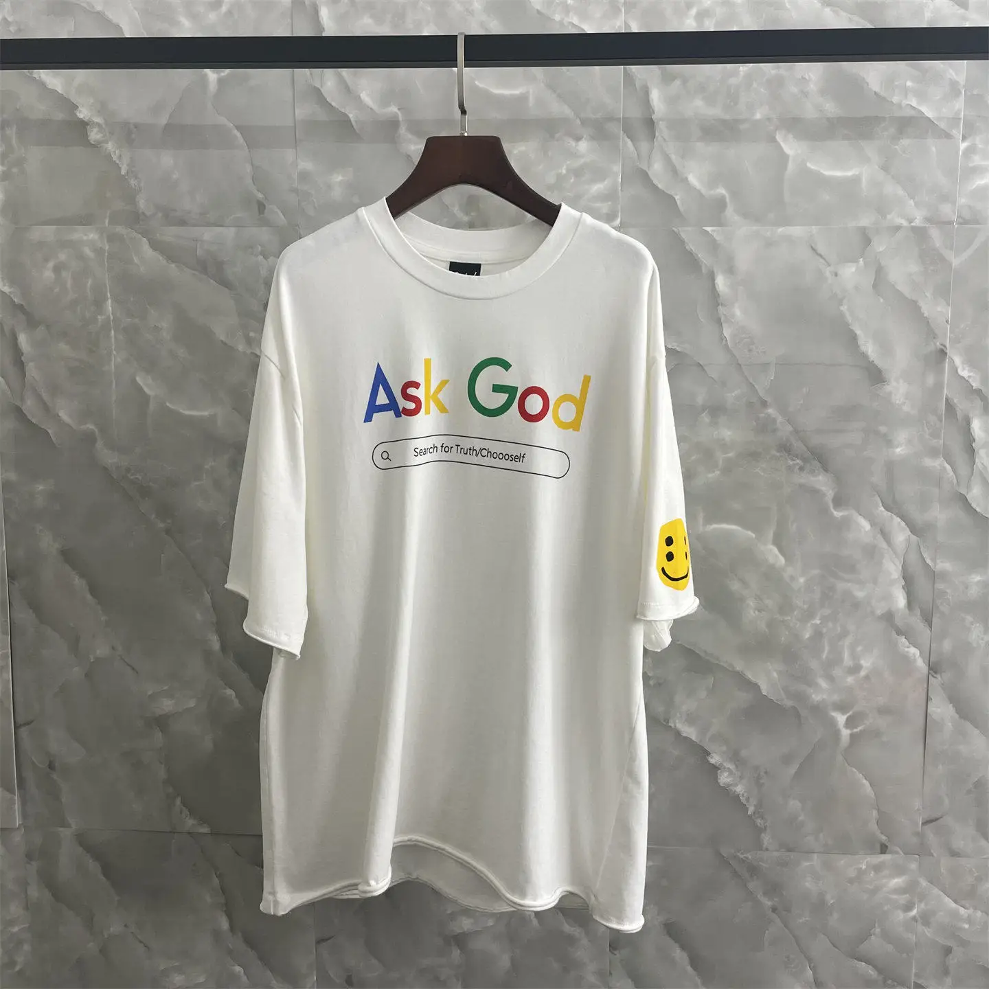 2026 Saint Co-brand ASK GOD Printed Women Men T shirts tees Hiphop Oversized Men Casual Cotton Streetwear T shirt