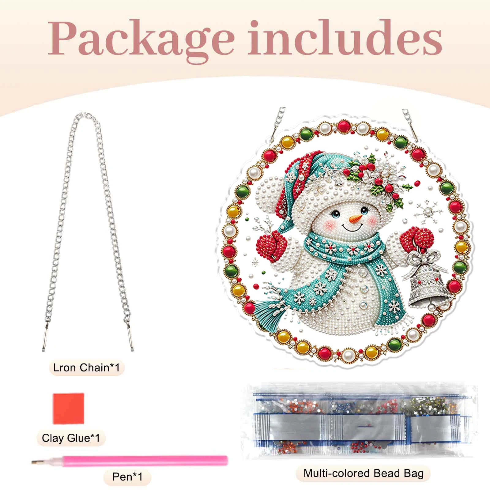 DIY Diamond Art Acrylic Pendan - Embroidery Kit Set 评论和价格