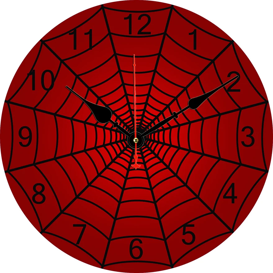 Reloj de pared redondo Web para sala de estar, dormitorio, cocina, decoración del hogar, reloj de pared, reloj de cuarzo silencioso, artículos de decoración del hogar