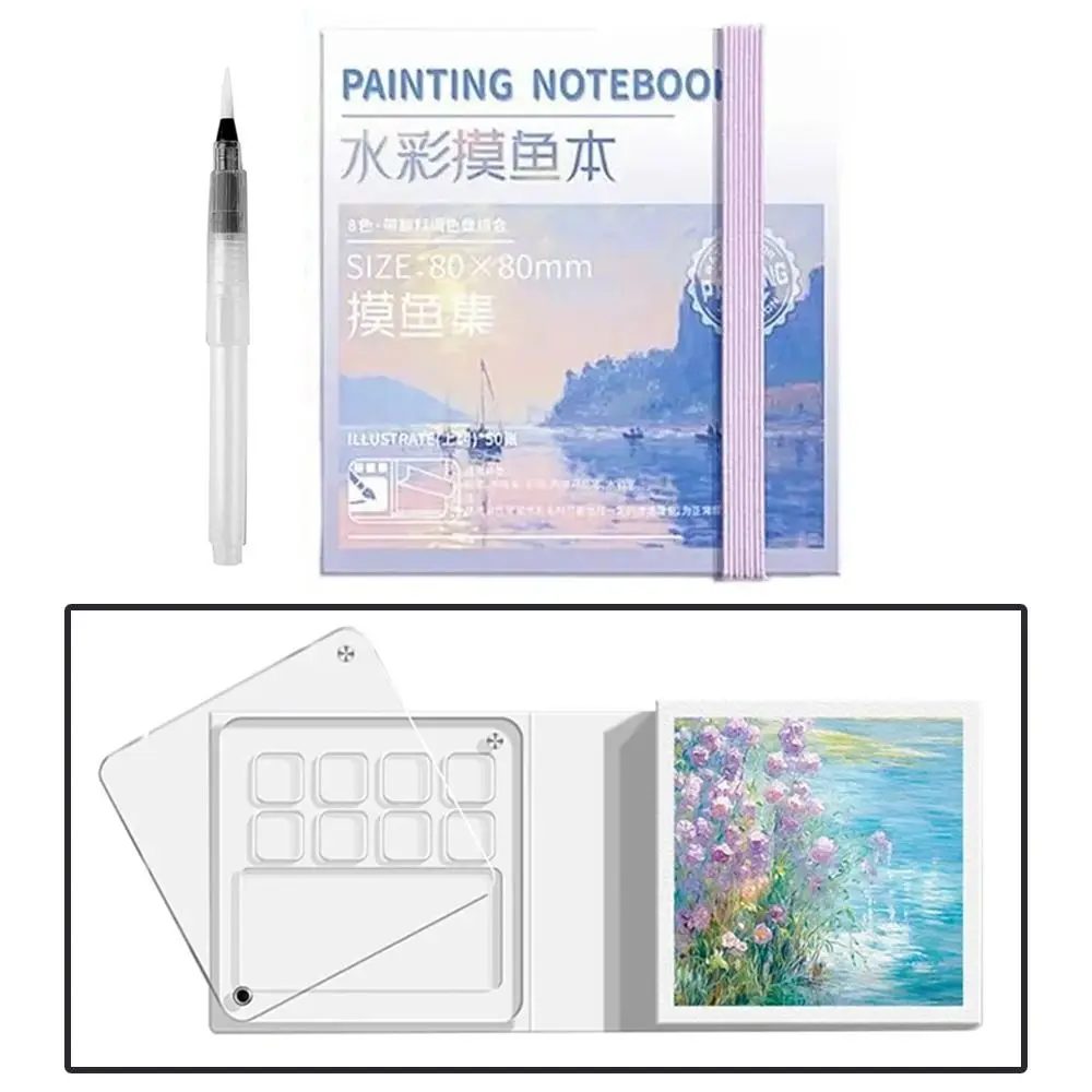 

Acrylic Watercolor Paint Palette Set Mini Waterproof Travel Painting Tray Kit Portable 8/12 Grid Paint Pigment Box Student