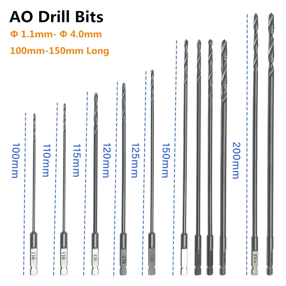 AO Orthopedic Bone Drill Bit Stainless Steel AO Quick Fit Drill Bits Autoclavable Veterinary Orthopedic Instrument