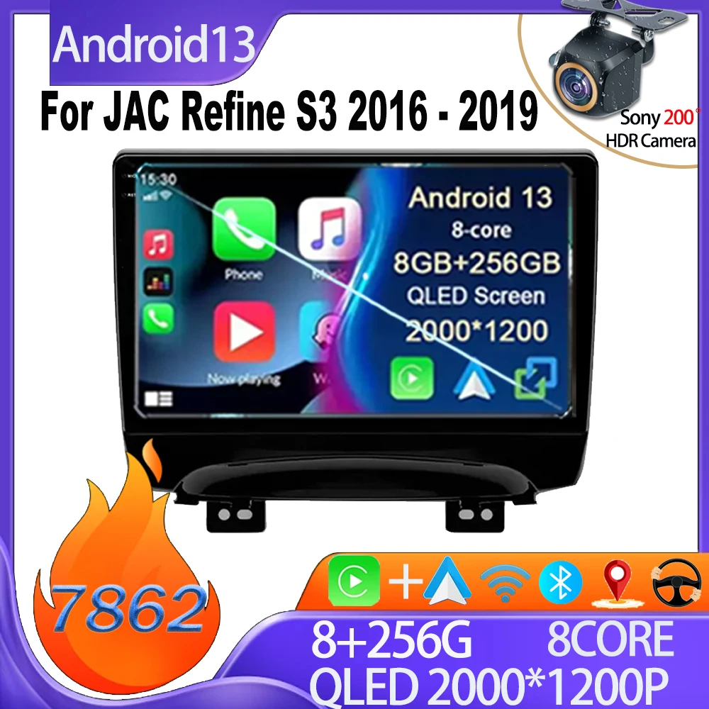 

Car Radio For JAC Refine S3 2016 - 2019 GPS Navigation Touch Screen Mirror Link Bluetooth Carplay Multimedia Player No 2din DVD