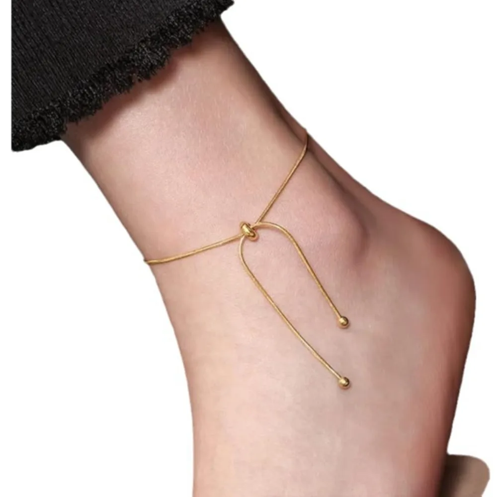 New Simple Adjustable Chain Anklet Bracelet Women Anklet Female Foot Thin Chain Gift Fashion Beach Jewelry